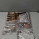 Marsui 4 Pcs Kitchen Organizer Accessories Set Cabinet Organizer Shelf and Bamboo Dish Drying Plate Rack Counter Shelves Storage Holder for Spice Rack, Dish, Pot Lid, Bowl, Cup (Deep Color)