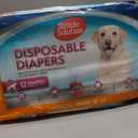 Simple Solution Disposable Female Dog Diapers, Absorbent Leak Proof Protection for Incontinence, Puppy Training, Heat Cycle, Travel, and Housebreaking, Large/XL Dogs, 1827 Inch Waist, 12 Count