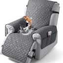 VANSOFY 100% Waterproof Recliner Chair Cover, Recliner Cover with Non-Slip Granule, Washable Reclining Chair with Pocket Furniture Protector for Kids, Pets(Dark Gray, 23")