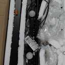 Kaiyuan 47'' Black Linear Chandelier, Modern Farmhouse Kitchen Island Light with Glass Shades, 6 Light Dimmable LED Pendant Light for Dining Room