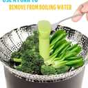 Consevisen Vegetable Steamer Basket for Cooking Food, Stainless Steel Veggie Steam Basket for Pot, Folding Expandable Steaming Insert with Extendable Handle Fits Various Size Pot, 5.1" to 9"