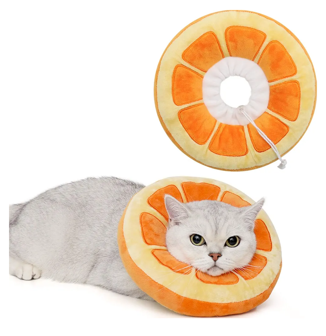 Adjustable Cat Cone Collar Soft, Cute Cat Donut Collar After Surgery, Kitten Recovery Cones to Stop Licking