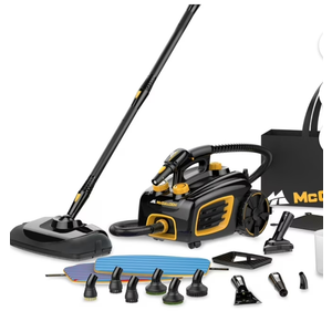 McCulloch Canister Steam Cleaner MC1375, 90 Minute Runtime, 20 Accessories: Jet Nozzle, Brushes, & More  Built for Home, Tile, Grout, Carpet, Furniture, & Personal Car Detailing McCulloch Canister Steam Cleaner MC1375, 90 Minute Runtime, 20 Accessories: Jet Nozzle, Brushes, & More  Built for Home, Tile, Grout, Carpet, Furniture, & Personal Car Detailing