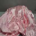 Vonty Ruffle Tablecloth Pink Satin Tablecloth - 60" x 102", Silky Table Cloth Rectangle Scalloped Table Cloth Farmhouse Tables Cover Silk Tablecloths Vintage Tables Skirt for Kitchen Dining