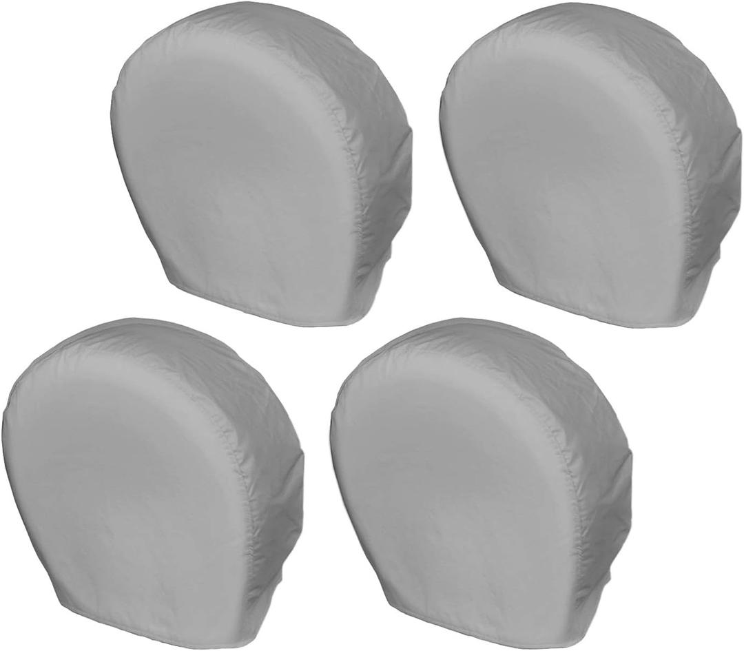 Explore Land Tire Covers 4 Pack - Tough Wheel Protector for Truck, SUV, Trailer, Camper, RV Universal Fits Tire Diameters 21 inches, Charcoal