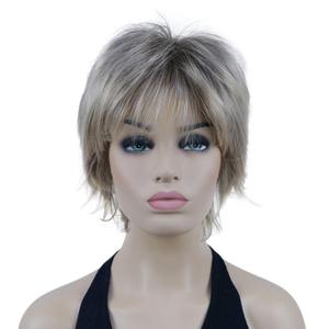 Lydell Short Layered Shaggy Wavy Full Synthetic Wigs (R10-26 Blonde Mixed Dark Root)