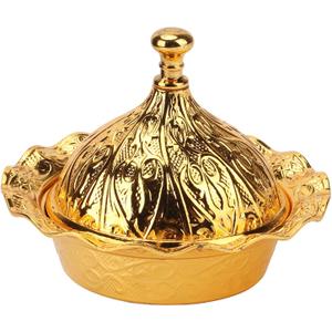 Handmade Sugar Chocolate Candy Bowl, Zinc Alloy Fruit Dish with Lid, Dining Room Tables Centerpieces for Wedding, Hotel, and Coters