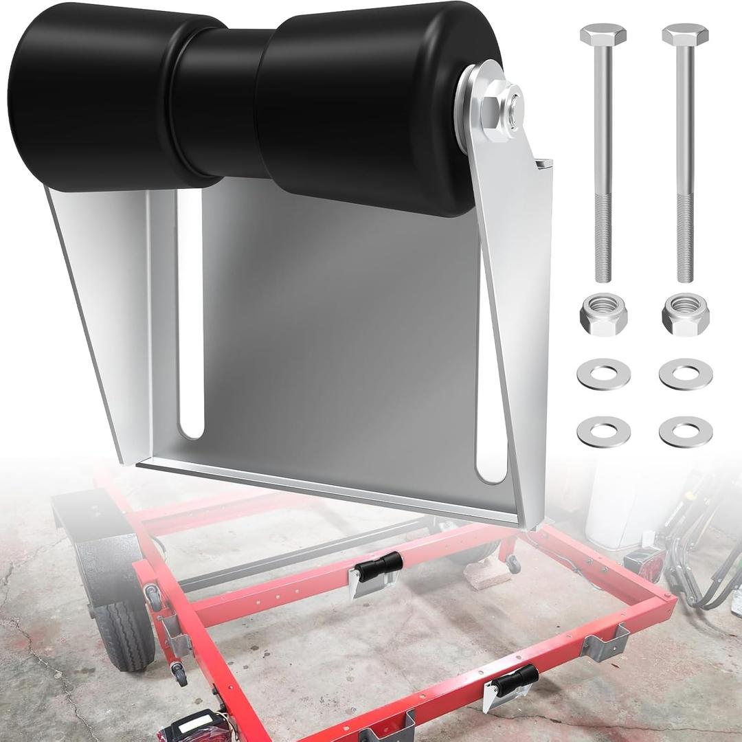 FOROIRON 8inch/10inch/12inch Boat Trailer Roller with Bracket Keel Roller Assembly Kit for Boat Trailer, Boat Trailer Keel Roller Bracket