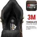 NORTIV 8 Men's Insulated Waterproof Construction Hiking Winter Snow Boots (Dark/Brown/Black/1)