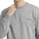 Zylioo Men Tall Sweatshirt Crewneck Pullover Long Fit Soft Casual Sweatshirt Top for Tall Men Daily Wear (Gray, S)