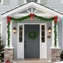 MCFULL Christmas Decorations Indoor,6 FT Christmas Garland,Norfolk Pine Garland,Vintage Xmas Decor,Real Touch Cedar Garland for Fireplace,Stairs,Table,Window,Mantle,Holiday Indoor Outdoor Decor,2 Pcs