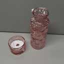 21.6 0z Glass Carafe with Lid, Mouthwash Container for Hand Washing Table, Bedside Water Carafe and Glass Set, Pitcher for Nightstand - Pink