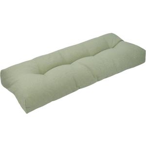 Indoor Outdoor Bench Cushion 42"x18", Non-Slip Patio Furniture Seat Pads, Waterproof Overstuffed Tufted Loveseat Cushion with Round Corner for Window, Swing, Garden, Porch-Light Green