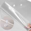 JIKIOU 30pcs Plastic Envelopes, Clear Reusable Poly Envelope Waterproof File Folder with Snap Button, Us Letter/A4 Size