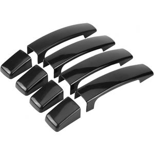 KIMISS 4pcs Glossy Black Exterior Door Handle Cover for Land Rover Freelander 2 LR2 (2006-2010 Pre-Facelift), Discovery 3 LR3 (2005-2009), Range Rover Sport (2005-2009 Pre-Facelift)