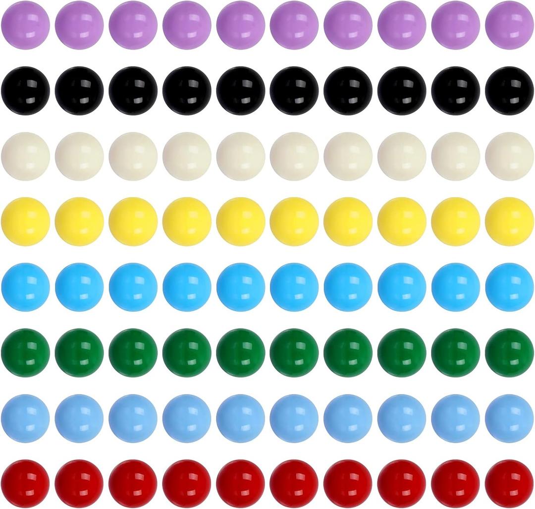 Game Replacement Balls, 80 Pieces Acrylic Colored Balls for Games-Board Games,Chinese Checkers Marbles,Aggravation Game,Marble Run Toy-14mm/8 Colors