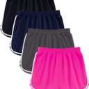 Rupy 3 Pack Girls Athletic Quick Dry Dolphin Running Soccer Shorts, Size 12-14 Y