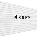 Slatwall Panel 8 FT x 4 FT, Interlocking Slat Wall Paneling, Wall Mounted PVC Wallpanel, Suitable for Garage Storage and Organizer, Slatwall Board, Shelves - White