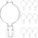 10Pcs Stainless Steel Jar Clips Fastening Buckle for Glass Sealing Jars Wire Lock Buckle Food Storage Accessories 6.68X3.54X0.39in