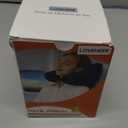 Travel Pillow Inflatable Neck Pillow Airplane Pillow with Velvet Cover Inflatable Pillow for Car/Train/Plane (Blue, M)