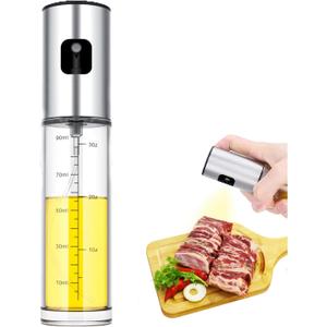 Oil Sprayer for Cooking,100ml Olive Oil Spritzer,Oil Sprayer for Air Fryer, Salad,BBQ,Roasting (transparent)