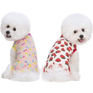 2 Packs Pet Dog Recovery Onesie Suit for Dogs Cats After Surgery,Dog Abdominal Wounds Bandages Cone E-Collar Alternative. (Pink, M) (M)