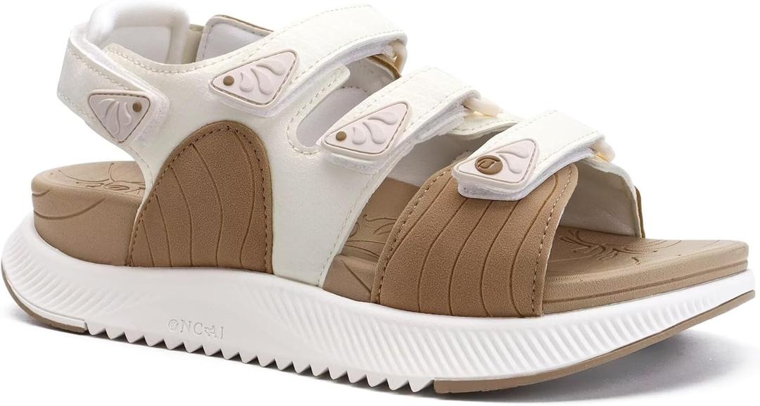 ONCAI Women's Walking Sandals with Arch Support Hiking Athletic Sandals Woman Outdoor Cushion Footbed Water Summer Thick Rubber Soles Sandalias Mujer Size 6-12