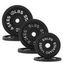 Fitvids 1 Inch Standard Barbell Weight Plates, 2×2.5LB, 2×5 LB, 2×10LB Plates for Home Gym Strength Training, 2 Clips Included