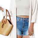 Arach&Cloz Women's Lightweight Summer Beach Kimonos Cardigan (White, M)