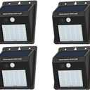 Decorman Solar Sensor Lights Outdoor 30 LED Wireless Waterproof Security Solar Motion Sensor Wall Lights for Fence Patio Deck Yard Garden with Motion Activated Auto On/Off