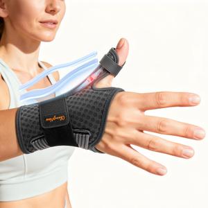 Ultra Breathable Thumb Brace for Right & Left Hand, [Upgraded Medical-Grade] Thumb Spica Splint for Trigger Thumb, Adjustable Thumb Support for De Quervains Tenosynovitis, Pain Relief, Arthritis, Tendonitis, Sprains (Black), Size S