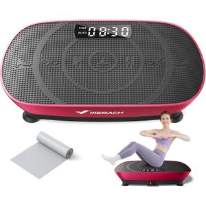 Vibration Plate Exercise Machine, Whole Body Workout Equipment for Women, Bluetooth and Silicone Pedal, Vibration Plate with Auto Mode, Vibrate Fitness Platform for Home