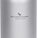 Boundless Voyage Titanium Water Bottle with Lid Wide Mouth Leak-Proof Reusable Sport Drinking Bottle for Camping Hiking Picnic Climbing Running Tea Coffee (600ml)