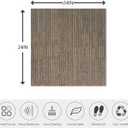 GL Carpet Tiles Reusable 24" x 24" Squares Indoor/Outdoor 0.25" Pile Height Loop Pile, Non Slip Easy DIY Installation Peel and Stick Carpet Tile, (18 Tiles) (72 sqft/Box) (Kahki)