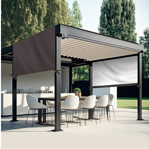 Universal Pergola Replacement Canopy Outdoor Canopy Shade Cover Waterproof Shade Top Cover for Outdoor Patio Porch Backyard(10 x 10 ft, Coffee)