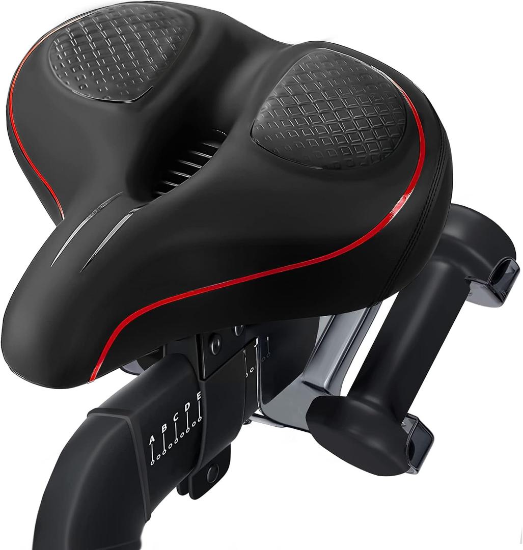Oversized Bike Seat for Peloton Bike & Bike Plus, Comfort Exercise or Road and Electric Bike Seat Cushion Extra Wide, Bike Saddle Replacement for Women & Men