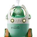 Mini USB Humidifier 220ml with LED Night Light, Small Cute Humidifier Bulit in Adorable Doll for Kids, Plant, Bedroom, Office, Desk, Babies Room, No Battery(Green-Huhu)