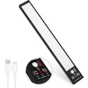 YELKO Under Cabinet Lighting, 12inch Led Motion Sensor Cabinet Lights, 1500mAh Battery Operated Closet Lights, Cordless Rechargeable Motion nightlights for Kitchen,Bathroom, Hallway