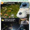 POPOSOAP 4W Solar Pond Aerator, Solar Air Pump for Pond with 2200 mAh Battery Backup, 3 Modes & Separated Solar Panel for Small Outdoor Pond Fish Tank Hydroponics P9235