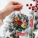Butterfly & Rose Ornament, Christmas Ornaments, Christmas Decorations, Holiday Decor Gifts for Family, Friends & Flower Lovers, Gift Exchange & Gift Idea, Giftbox Included