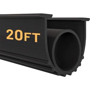 Garage Door Bottom Seal, 5/16 T-End Rubber Weather Stripping, 20 FT | U+O Garage Door Seal Strip Replacement, Weatherproof Draft & Dust Barrier for Threshold Gaps, Cut-to-Fit Design