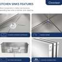 21 Inch Undermount Kitchen Sink 16 Gauge Stainless Steel Single Bowl Small Kitchen Sinks with Accessories RV Bar Prep Sink 21"x18"x9"