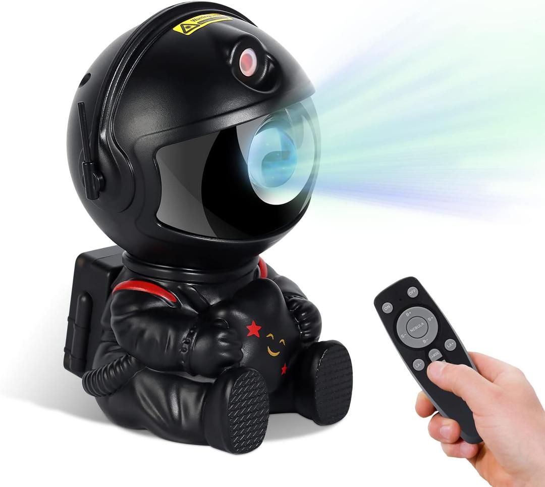 Astronaut Kids Nebula Star Light - Galaxy Bedroom/Adult Playroom Projector, Home Theater Decoration (black)