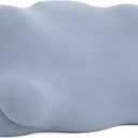 Mellow Cloud Pillow, Marshmallow Memory Foam Pillow for Tension Headache Relief, Ergonomic Cervical Neck Support Pillows for Sleeping, Contoured Side Sleeper Adult Pillows(Light Blue,22in)