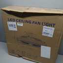 BAYSQUIRREL Alexa WiFi Low Profile Ceiling Fan with Light Flush Mount Enclosed Ceiling Fan 22" LED Dimmable Bladeless Ceiling Fans with Google Assistant/App Control,6 Speed Dimmable LED-RGB Lights