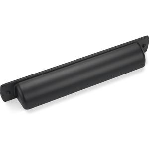  5 Pack 5 inch(128mm) Matte Black Kitchen Cabinet Handles Cabinet Cup Pulls Black Drawer Cup Pulls Kitchen Cabinet Hardware