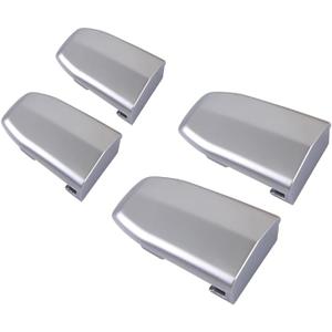 4 PCS Silver Exterior Door Handle Cap Trim Lock Cylinder Cover Compatible with Cadillac Escalade 2015-2018