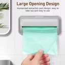 ULTECHNOVO 3 Pack Wall Mount Trash Bag Storage Boxes Adhesive Garbage Bag Holders Organizer for Kitchen Bathroom Slim Plastic Container for Rolled Garbage Dispenser