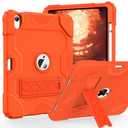 Cantis Case for iPad 11-inch (A16) 2025/ iPad 10th Generation 2022 (10.9 inch), Shockproof Cover 10th Generation with Pencil Holder & Kickstand, Orange