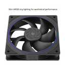 Thermalright TL-S12 CPU Fan 120mm Case Cooler Fan Comes with ARGB Lighting Effect,PC PWM Silent Computer Fan with 1500RPM Speed, CPU Cooling Fan Black(Black,3-Pack)